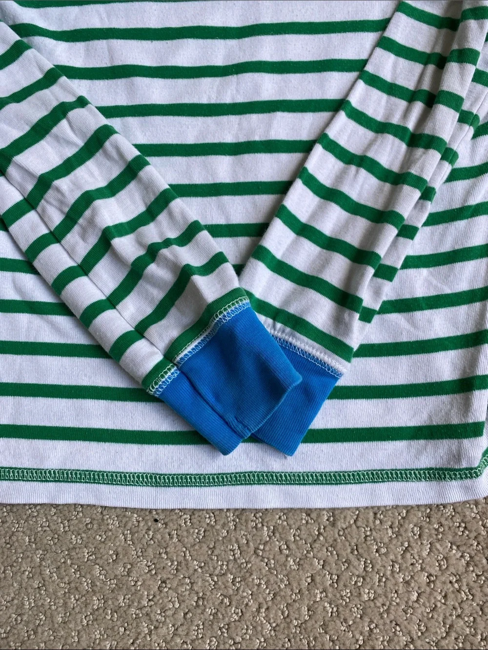Two mini Boden Striped Long-Sleeve Kids pajama tops